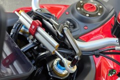 CNC Racing Halter fr hlins Lenkungsdmpfer Ducati Multistrada V4 Pikes Peak & RS mit CNC Lenkerklemmung