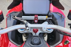 CNC Racing Halter fr hlins Lenkungsdmpfer Ducati Multistrada V4 Pikes Peak & RS mit OEM Lenkerklemmung
