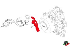 CNC Racing Kabelfhrung mit integriertem Halter fr Bremsflssigkeitsbehlter Ducati Streetfighter V4 bis Bj.2022